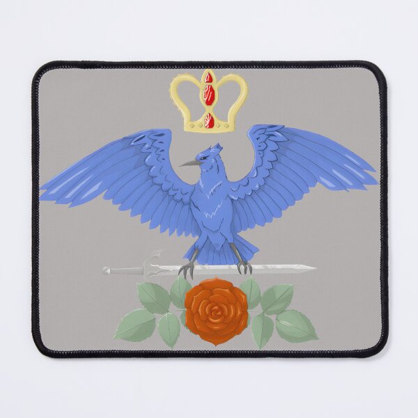 Item preview, Noble Fantasy Crest: Blue Bird, Sword & Crown with Red Rose designed and sold by ErichThiel.