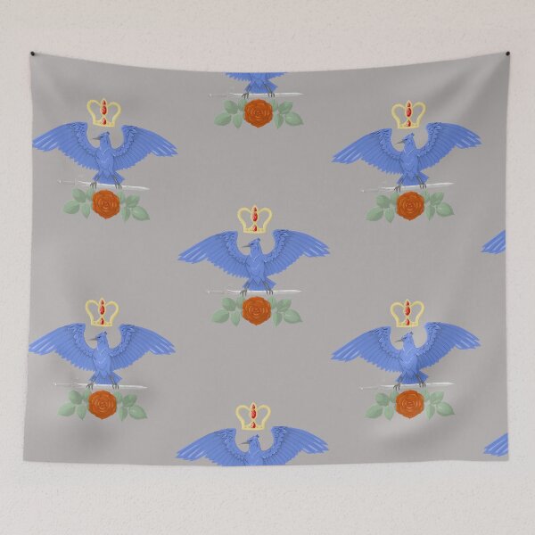 Item preview, Noble Fantasy Crest: Blue Bird, Sword & Crown with Red Rose designed and sold by ErichThiel.
