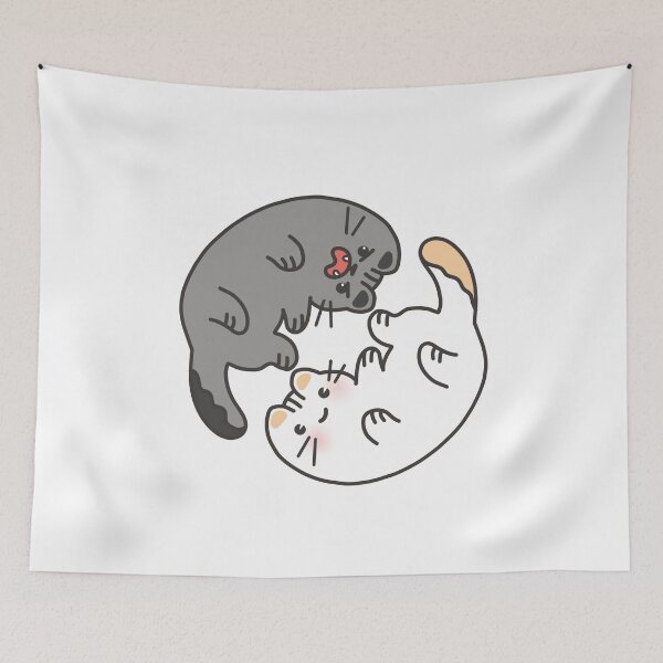 Item preview, yin and yang cats designed and sold by Wayoftheartist.