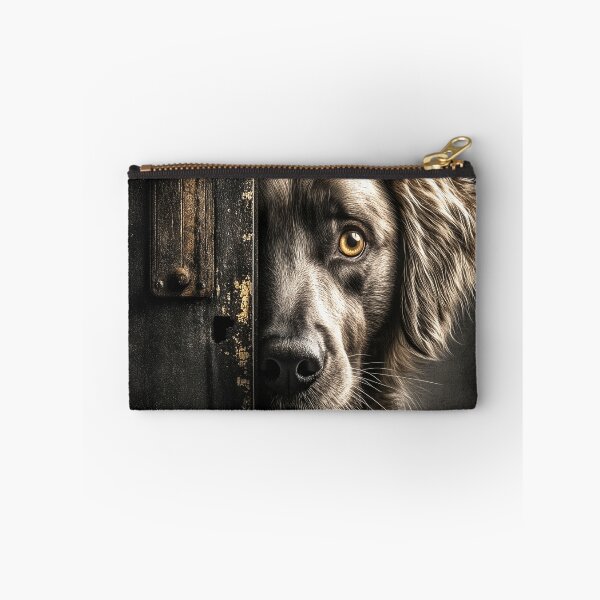 Item preview, Mysterious Dog Portrait – Golden Eye in the Shadows designed and sold by Gino By Design.