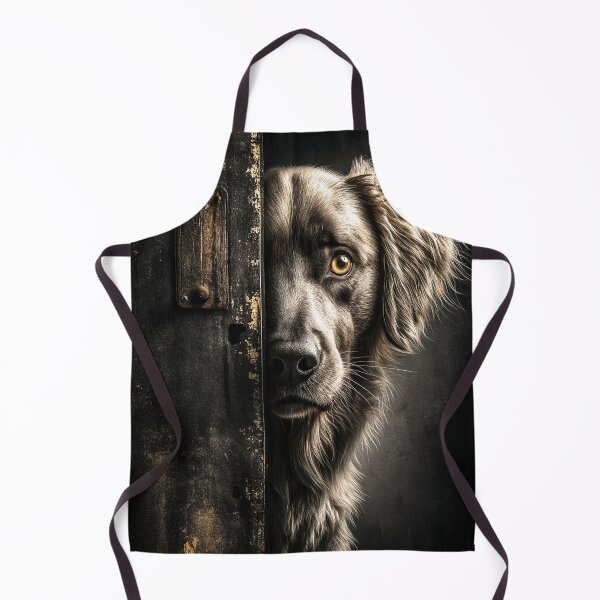 Item preview, Mysterious Dog Portrait – Golden Eye in the Shadows designed and sold by Gino By Design.