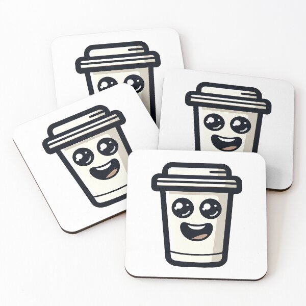 Item preview, Cute Kawaii Coffee Cup – Adorable Cartoon Coffee Design designed and sold by Postermagasinet.