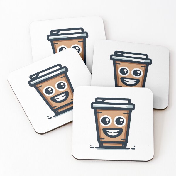 Item preview, Cute Kawaii Coffee Cup – Adorable Cartoon Coffee Design designed and sold by Postermagasinet.
