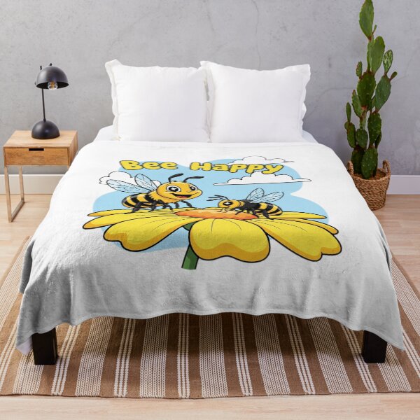 Item preview, Bee Happy – Cute Honeybee on Flower Design designed and sold by HopaHope.