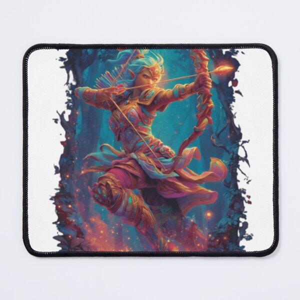 Item preview, Elf Archer – Vibrant Fantasy Warrior designed and sold by AlexLineArt.