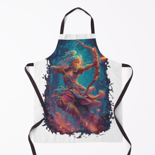 Item preview, Elf Archer – Vibrant Fantasy Warrior designed and sold by AlexLineArt.