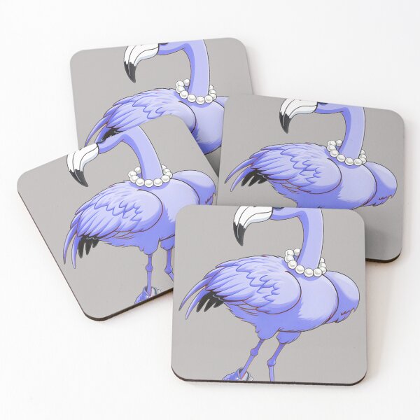 Item preview, Chic Blue Flamingo with Pearls, Shades & High-Top Sneakers designed and sold by EdytheBeckeART.
