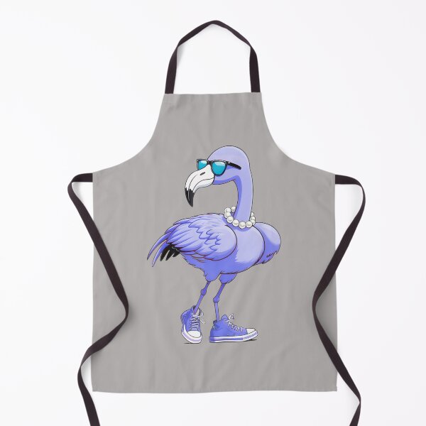 Item preview, Chic Blue Flamingo with Pearls, Shades & High-Top Sneakers designed and sold by EdytheBeckeART.