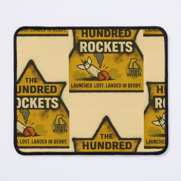 Item preview, Trent Rockets – “Launch. Drift. Fizzle.” Satirical Cricket Badge designed and sold by WhisperFrame.