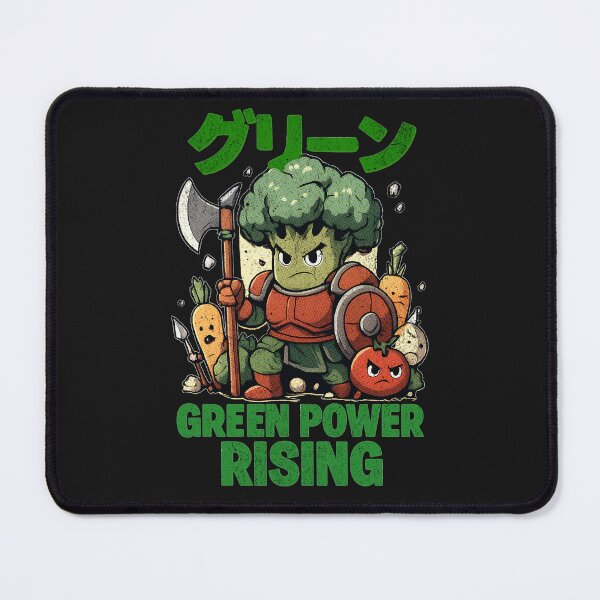 Item preview, Green Power Rising – Broccoli Warrior Cartoon Design designed and sold by AwesomeBeyondLimits.