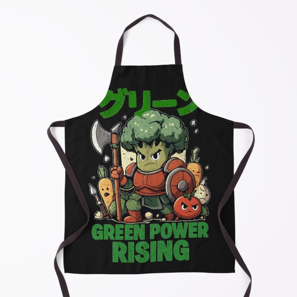 Item preview, Green Power Rising – Broccoli Warrior Cartoon Design designed and sold by AwesomeBeyondLimits.