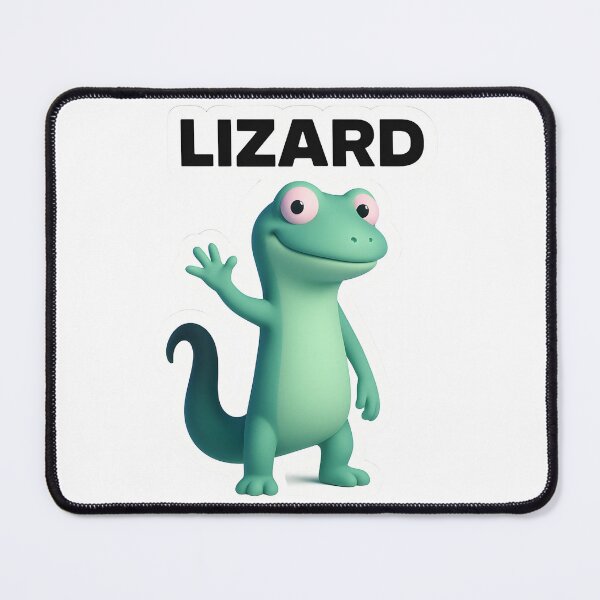 Item preview, Cute Lizard 3D cartoon light green designed and sold by FunnySignalStudio.