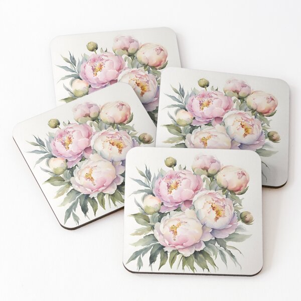 Item preview, Peony  Elegant  Romantic  Pastel Colors,   Flowers Peony Watercolor designed and sold by KolorellaS.