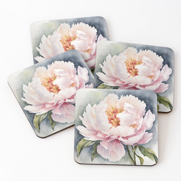 Item preview, Peony  Elegant  Romantic  Pastel Colors,   Flowers Peony Watercolor designed and sold by KolorellaS.