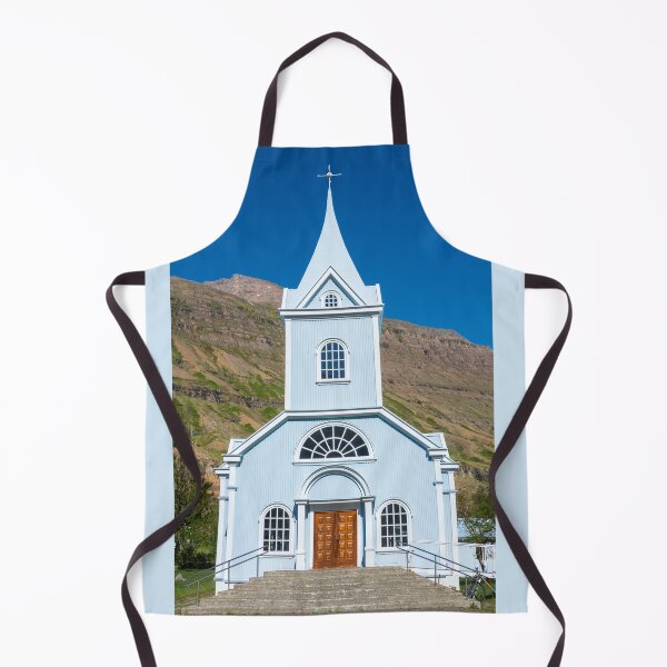 Item preview, Charming Blue Church in Mountain Setting designed and sold by Debra Martz.