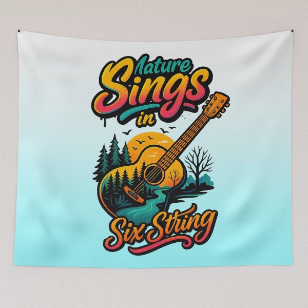 Item preview, Nature Sings in Six String | Graphic Crewneck Nature Guitar  designed and sold by skkyfaithArtz.