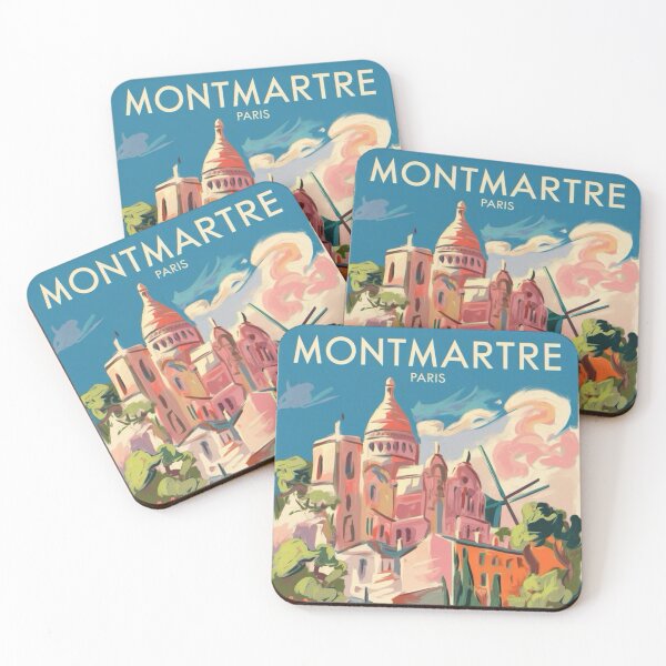 Item preview, Montmartre Paris Travel Poster – Impressionist Painting (Vibrant)  designed and sold by CARRAANN.