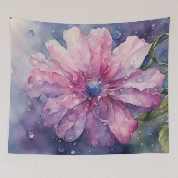 Item preview, Large Pink Flower in Rain designed and sold by CalmnessbyChoice.