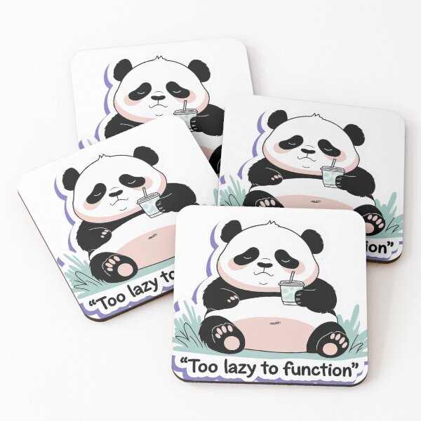 Item preview, Lazy Panda Sticker designed and sold by ArtivaNest.