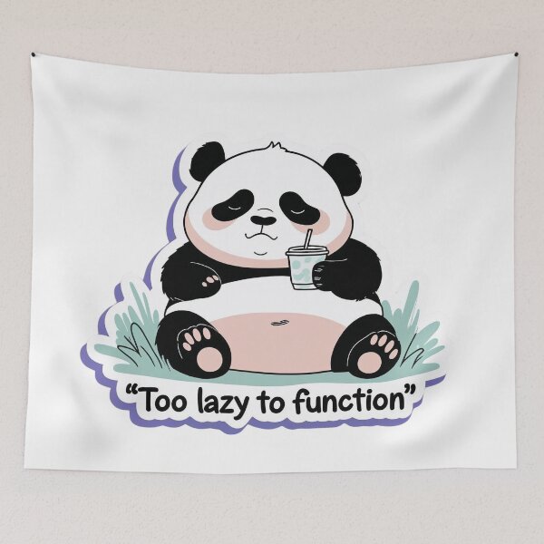 Item preview, Lazy Panda Sticker designed and sold by ArtivaNest.