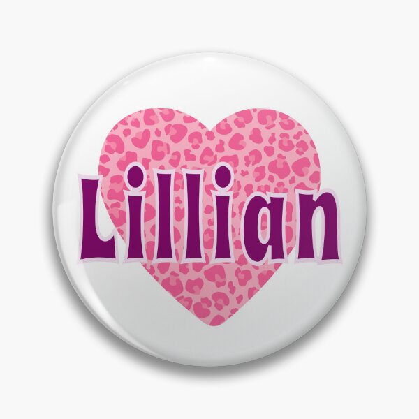 Item preview, Lillian Name Pink Leopard Heart  designed and sold by Jeallan Designs.