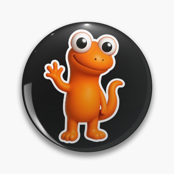 Item preview, Cute Orange Cartoon Lizard Character designed and sold by FunnySignalStudio.