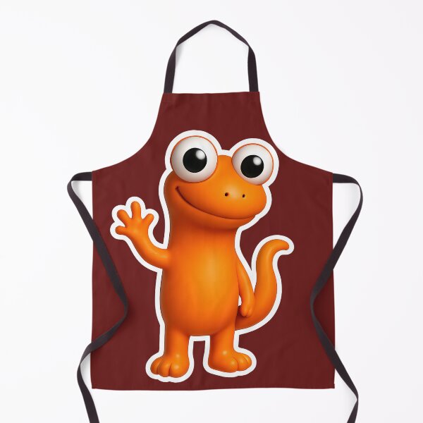 Item preview, Cute Orange Cartoon Lizard Character designed and sold by FunnySignalStudio.