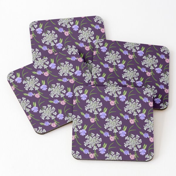 Item preview, Vermont Wildflowers Botanical Floral Pattern on Dark Background designed and sold by KelseyNY.
