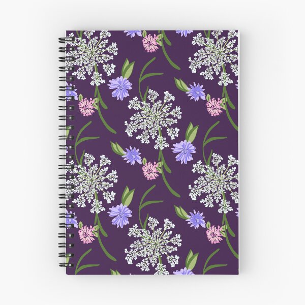 Item preview, Vermont Wildflowers Botanical Floral Pattern on Dark Background designed and sold by KelseyNY.