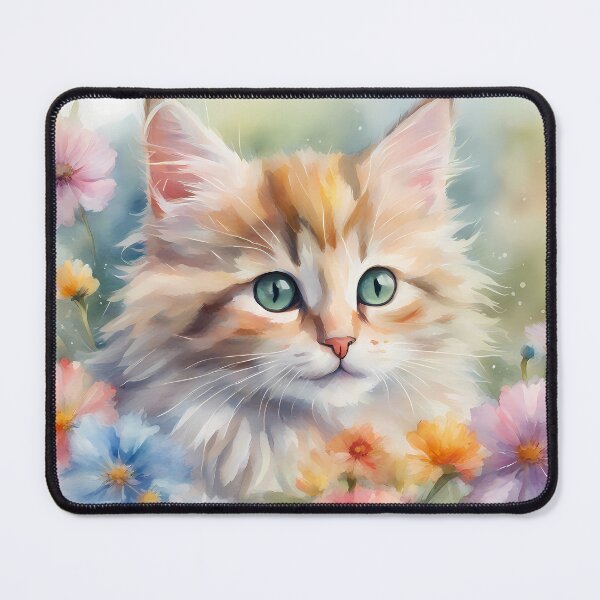 Item preview, Cute Orange Kitten in Flowers designed and sold by CalmnessbyChoice.