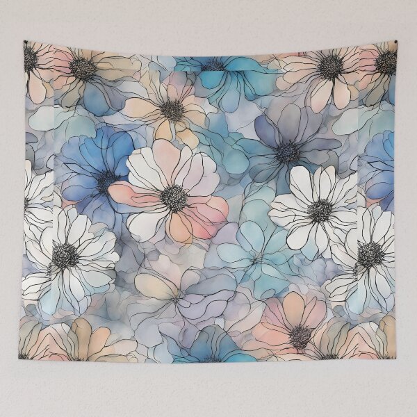 Item preview,   Elegant Abstract Pattern Romantic  Pastel Colors,   Flowers Pattern Watercolor designed and sold by KolorellaS.