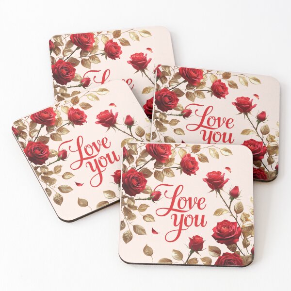 Item preview, Romantic Red Roses Love You Design designed and sold by PrintBreeze.