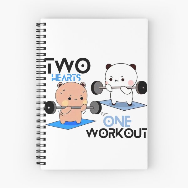 Item preview, Two Hearts One Work Out Bubu Dudu Lifting Weights - Happy Birthday Mochi Milk peach Cute DuDu Bear and BuBu Panda Are Celebrating 2026 designed and sold by BrightStreets.