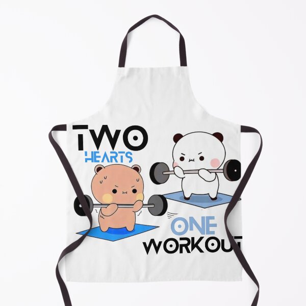 Item preview, Two Hearts One Work Out Bubu Dudu Lifting Weights - Happy Birthday Mochi Milk peach Cute DuDu Bear and BuBu Panda Are Celebrating 2026 designed and sold by BrightStreets.