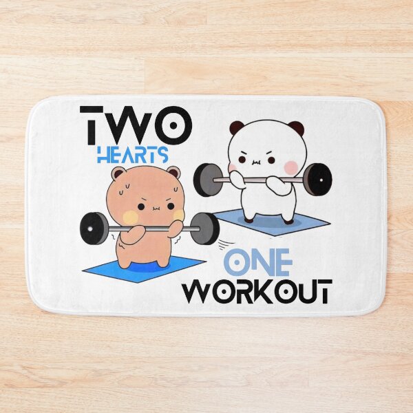 Item preview, Two Hearts One Work Out Bubu Dudu Lifting Weights - Happy Birthday Mochi Milk peach Cute DuDu Bear and BuBu Panda Are Celebrating 2026 designed and sold by BrightStreets.