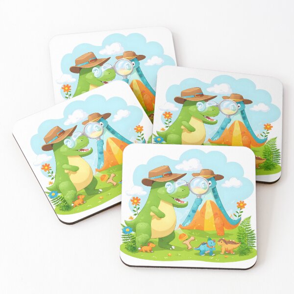 Item preview, Dino Discovery – Cute Dinosaur Explorer Pattern designed and sold by Nova-Canvas.