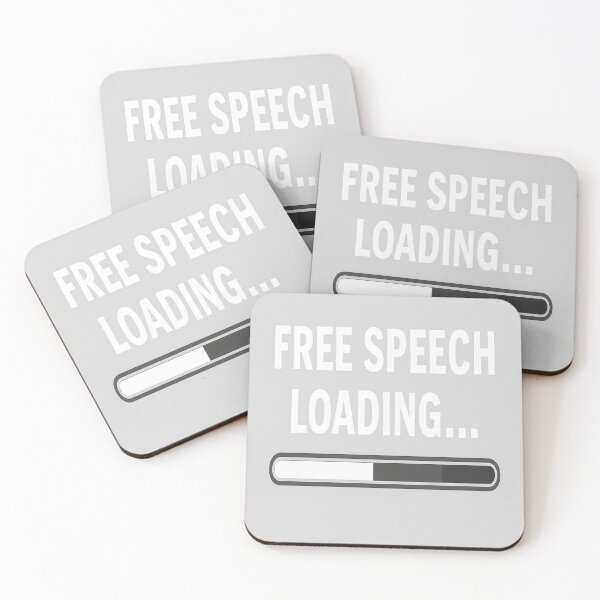Item preview, Free Speech Loading… – Minimalist Statement Design   designed and sold by Gazmerch.