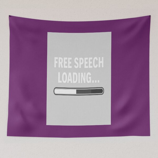 Item preview, Free Speech Loading… – Minimalist Statement Design   designed and sold by Gazmerch.