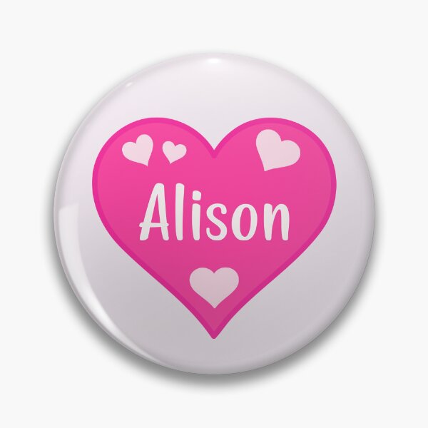 Item preview, Alison Name Pink Heart  designed and sold by Jeallan Designs.