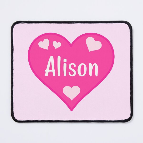 Item preview, Alison Name Pink Heart  designed and sold by Jeallan Designs.