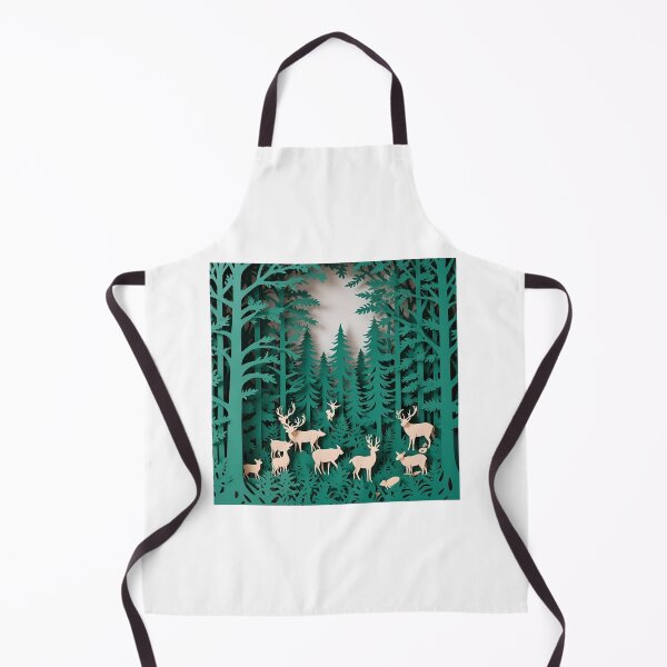 Item preview, Enchanted Forest Deer – Paper Cut Art Woodland Scene designed and sold by BloombyInk.