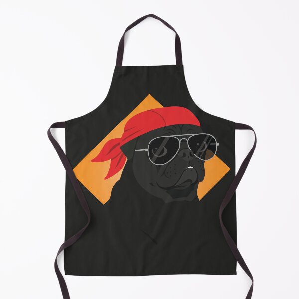 Item preview, Bold Black Pug with Bandana and Sunglasses designed and sold by crypthor.
