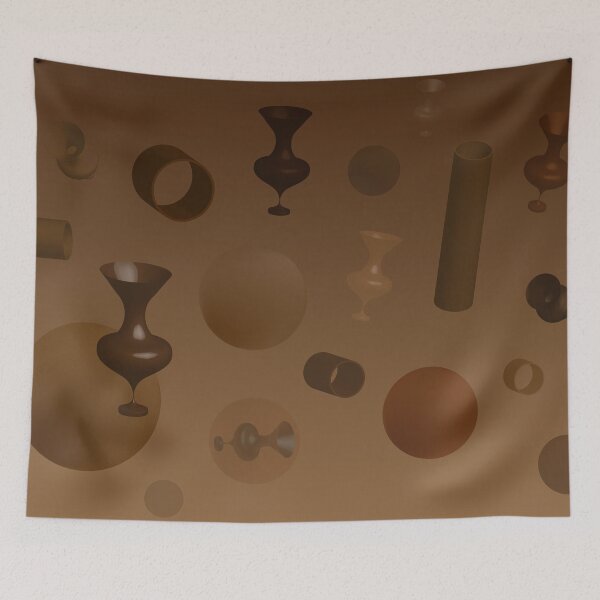 Item preview, Brown vases, cylinders and circles designed and sold by Kiko 7.