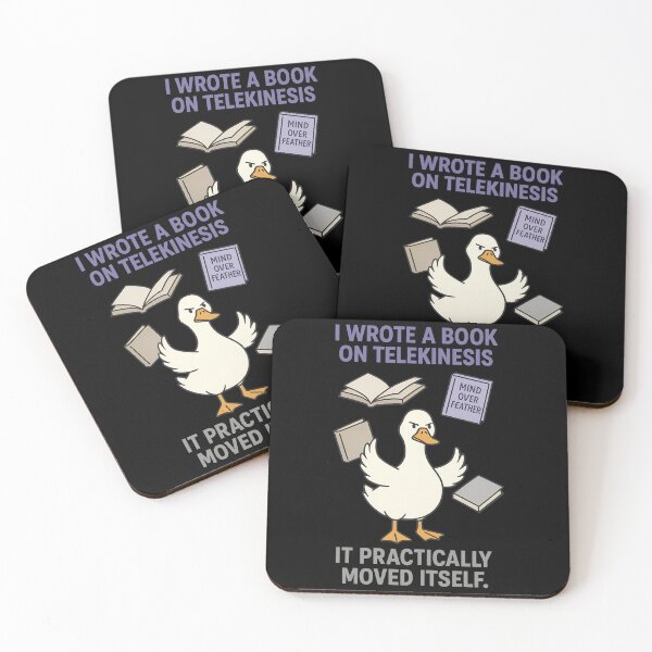 Item preview, Telekinesis Duck Book Pun – Mind Over Feather Funny Reading Shirt designed and sold by TeeTimeTreasure.