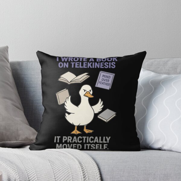 Item preview, Telekinesis Duck Book Pun – Mind Over Feather Funny Reading Shirt designed and sold by TeeTimeTreasure.
