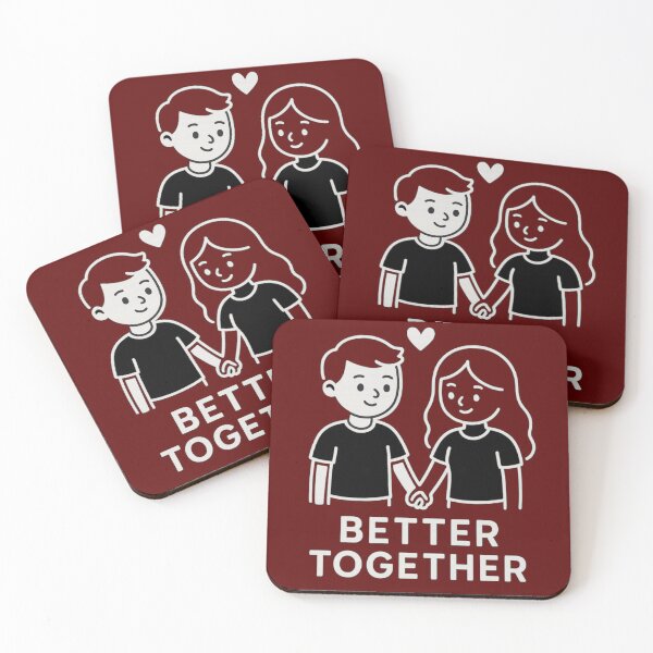 Item preview, Better Together Couple Design | Cute Love Illustration | Matching Couple T-Shirt Graphic designed and sold by KDesignCrafts.