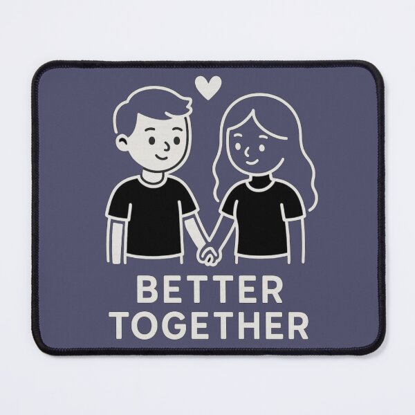 Item preview, Better Together Couple Design | Cute Love Illustration | Matching Couple T-Shirt Graphic designed and sold by KDesignCrafts.