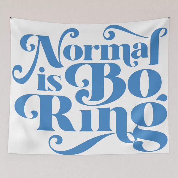 Item preview, Normal is Boring – Retro Bold Typography Design designed and sold by andry01.