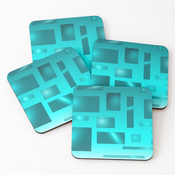 Item preview, Cyan Reflective Retangles designed and sold by Kiko 7.