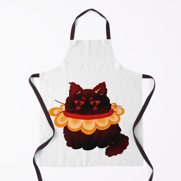 Item preview, Grumpy Black Cat with Fiery Collar designed and sold by Lil’ Ember Eyes.